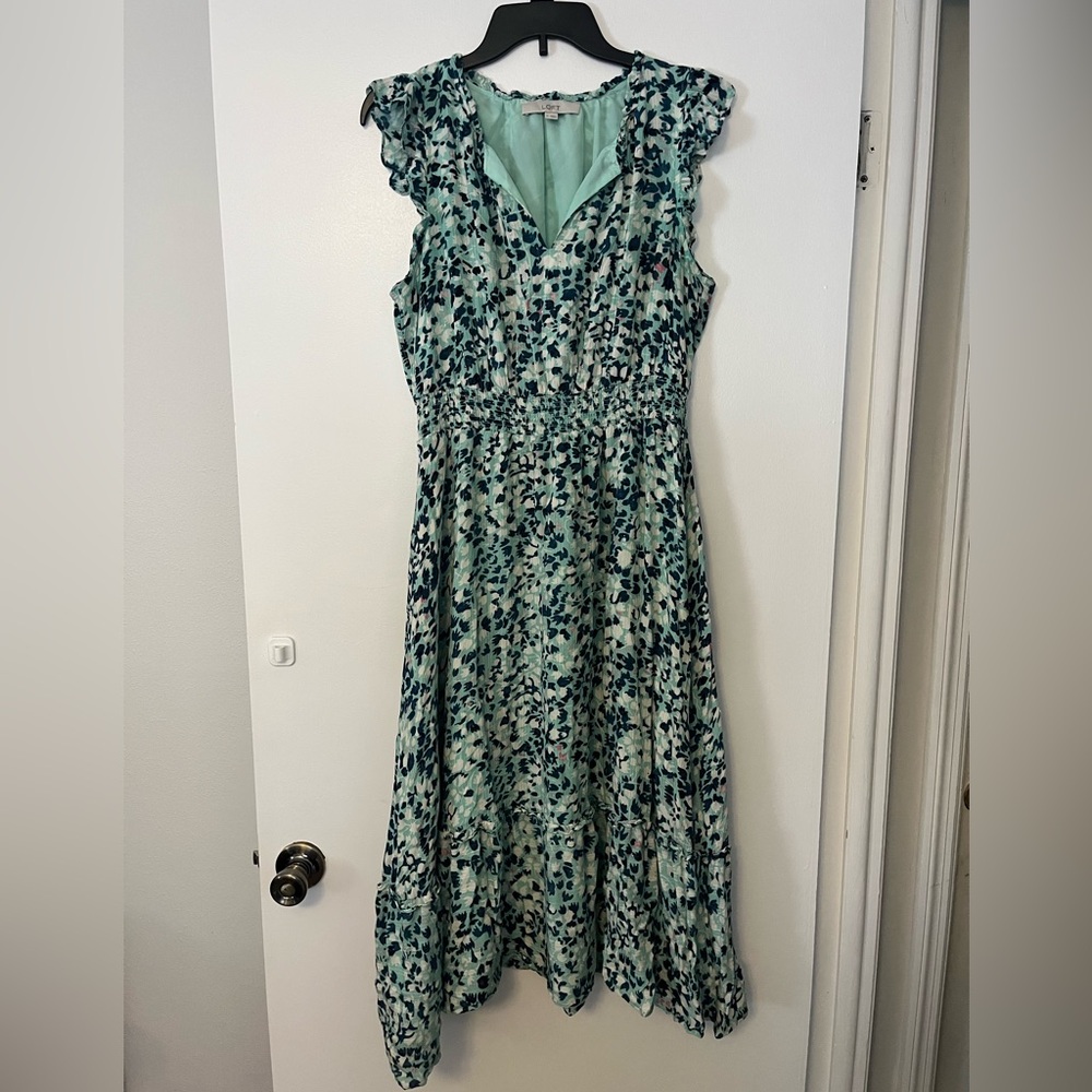 Loft midi dress with silver